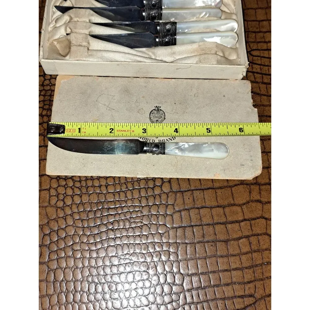 Vintage American Silver Co. fruit, dessert 5 Knife Set 